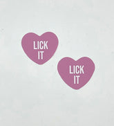 Lick It Love Heart Pasties for Raves Parties and Intimate Moments Pasties